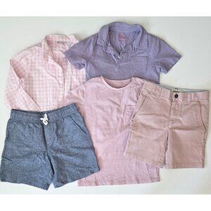 Janie and Jack Mini Boden 6 Boys Shirt Polo Shorts Summer Lot